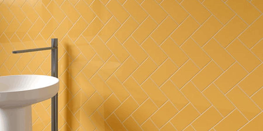 Daltile overstock flooring 3x6 inch mustard tile Amherst Marble and Tile